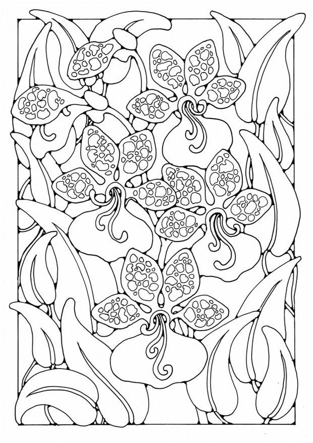 Fargeleggingsbilde blomster