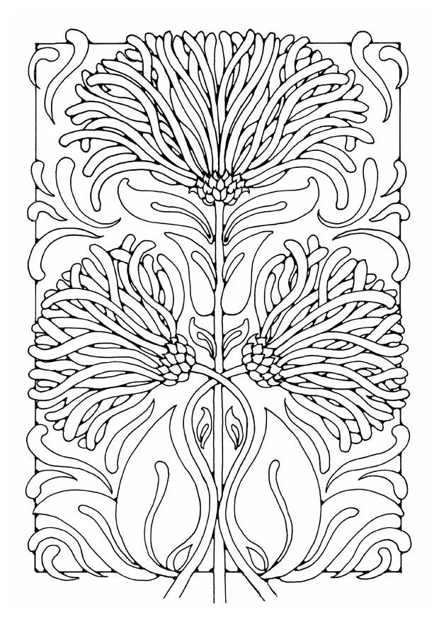 Fargeleggingsbilde blomster