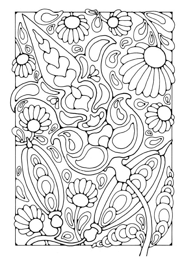 Fargeleggingsbilde blomster