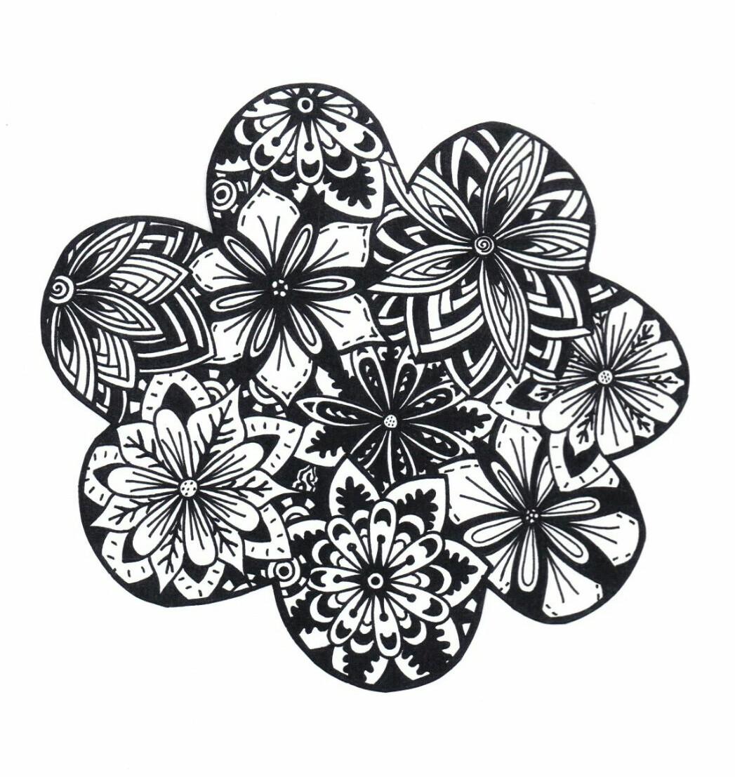 Fargeleggingsbilde blomster