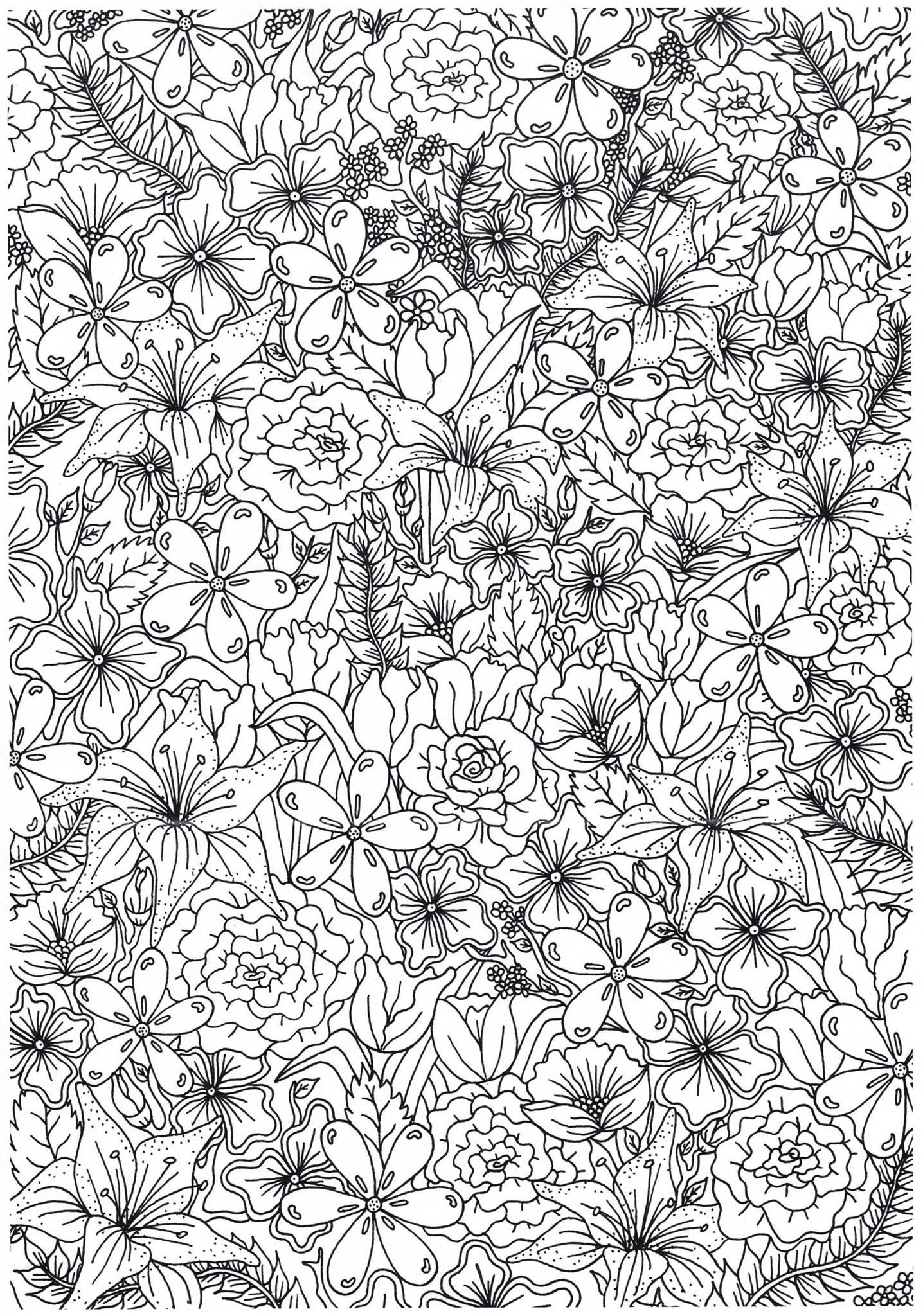 blomster Fargeleggingsbilde blomster