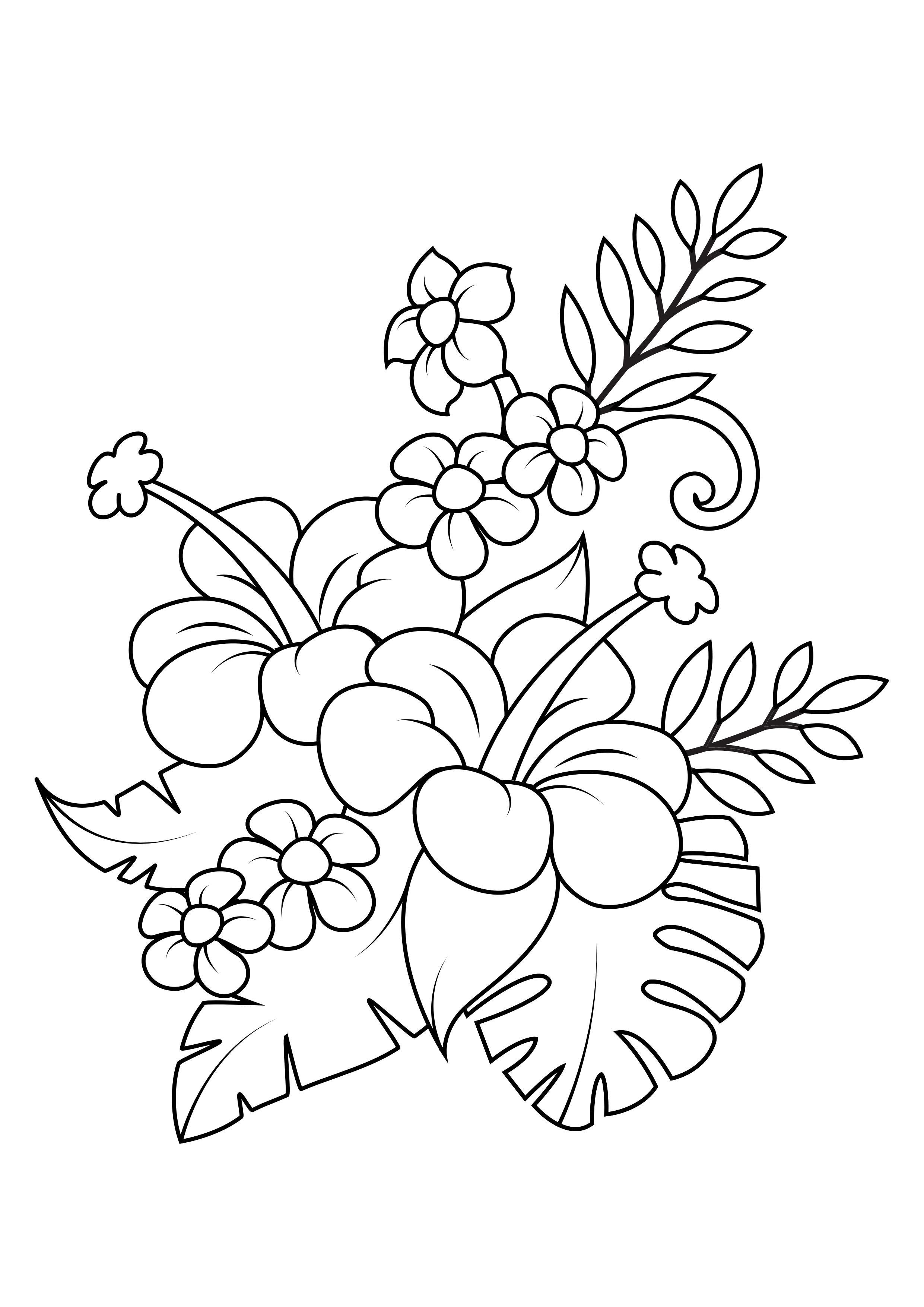blomster Fargeleggingsbilde blomster