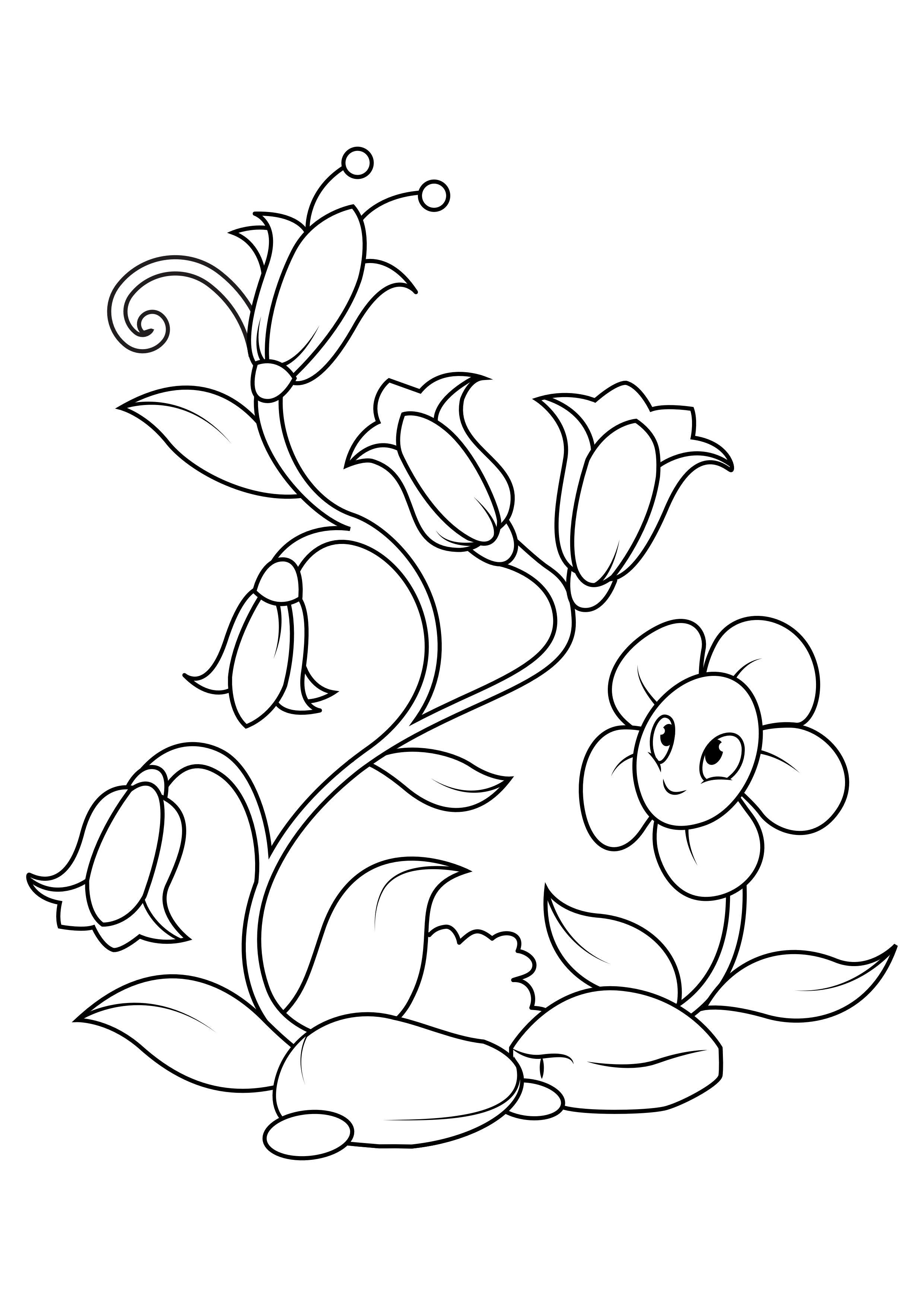 Fargeleggingsbilde blomster