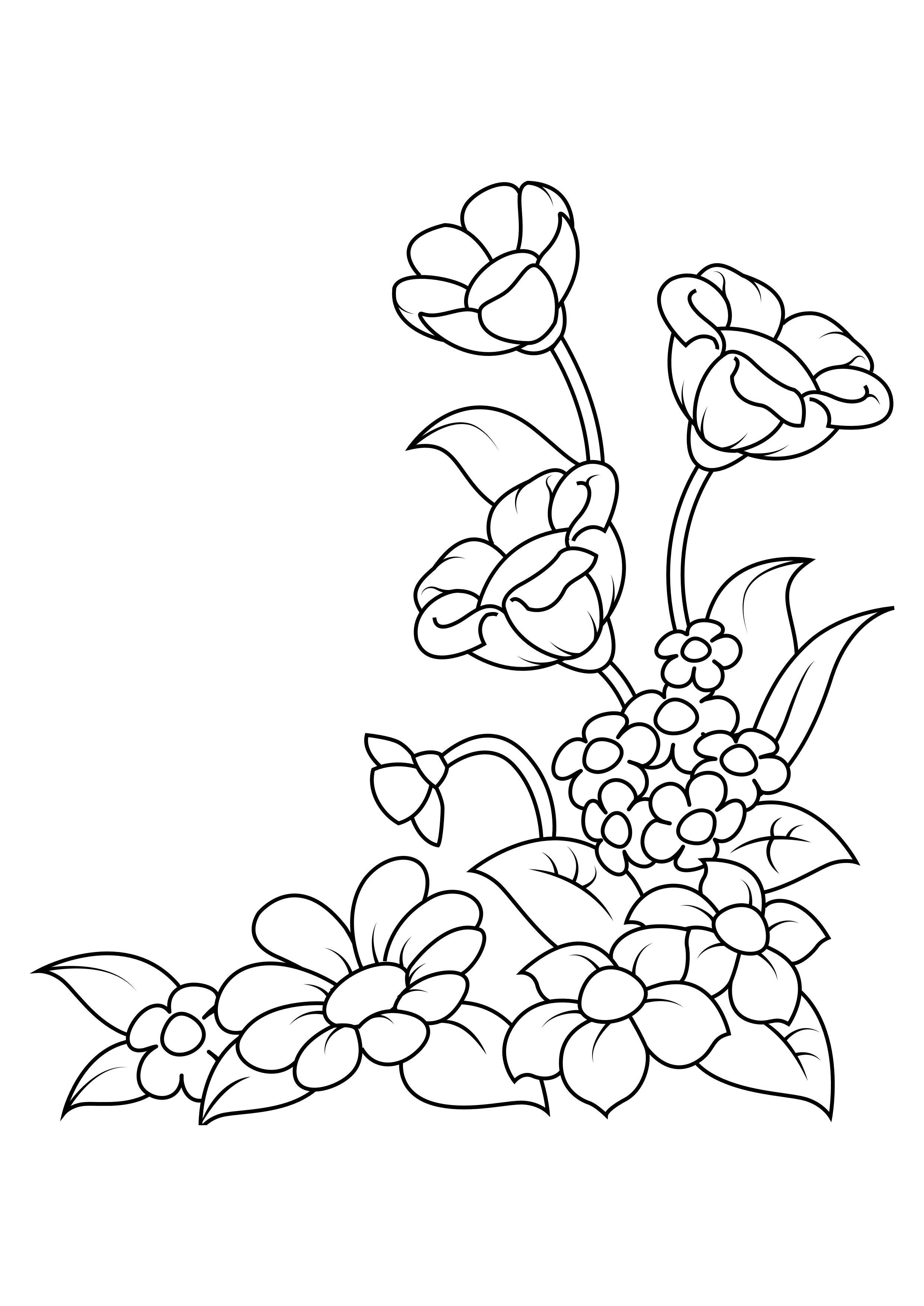 blomster Fargeleggingsbilde blomster