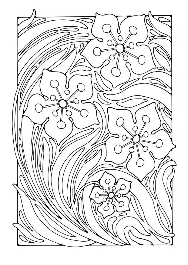 blomstermA¸nster Fargeleggingsbilde blomstermA¸nster
