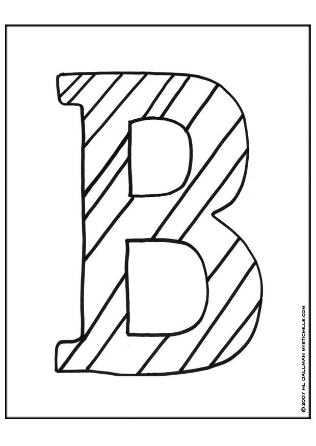 bokstaven b Fargeleggingsbilde bokstaven b