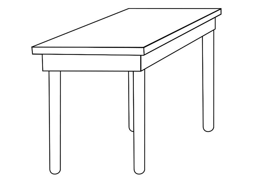 bord Fargeleggingsbilde bord
