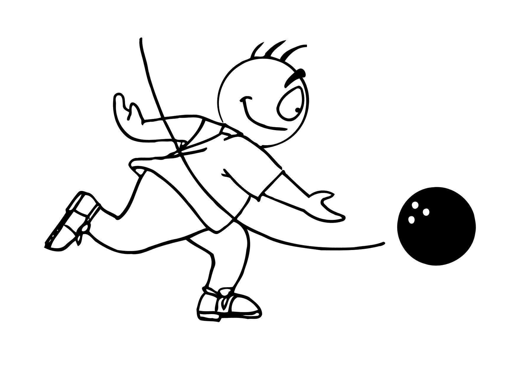Fargeleggingsbilde bowling
