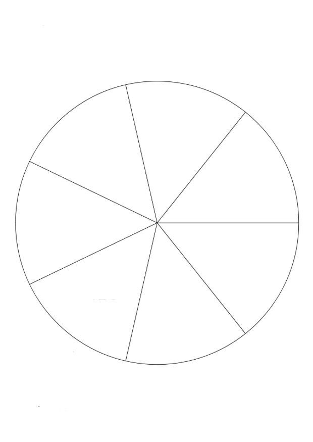 brA¸kdel - syv deler Fargeleggingsbilde brA¸kdel - syv deler