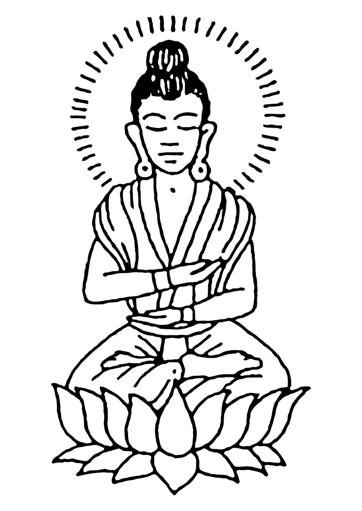 Fargeleggingsbilde buddha