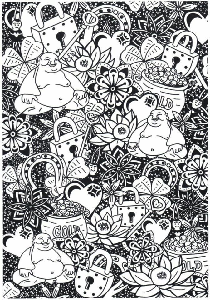 Fargeleggingsbilde buddha gir velstand