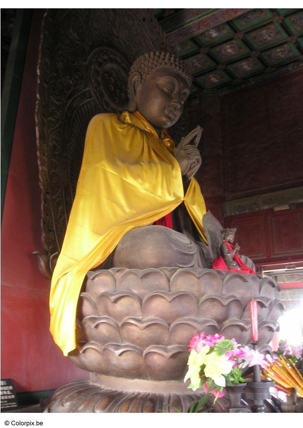 Foto buddha i et tempel