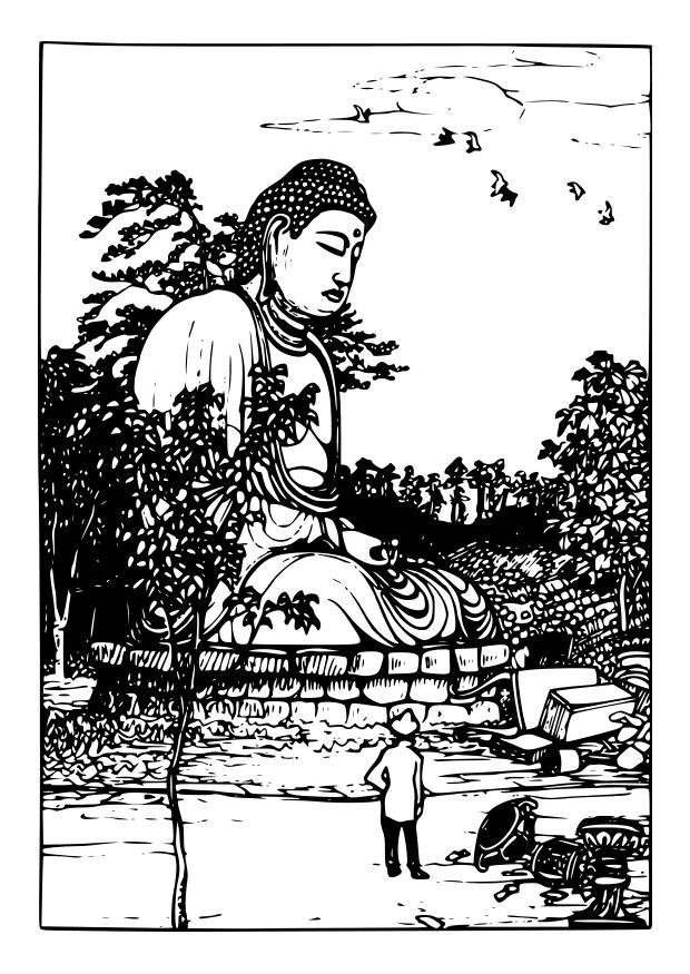 buddha-statue Fargeleggingsbilde buddha-statue