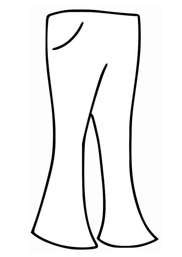 Fargeleggingsbilde bukse