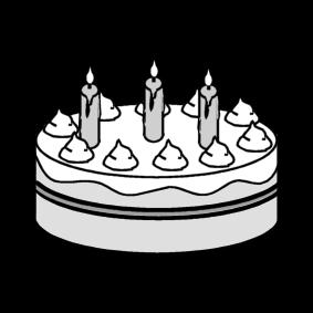 bursdagskake Fargeleggingsbilde bursdagskake