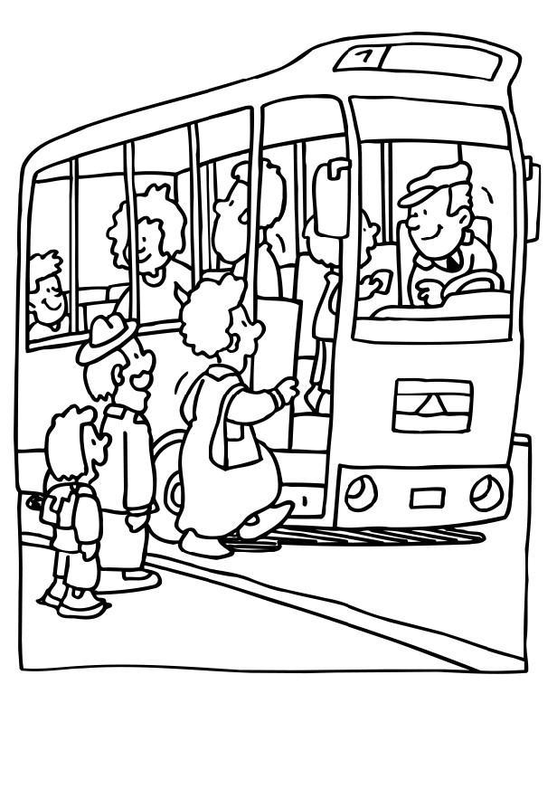 buss Fargeleggingsbilde buss
