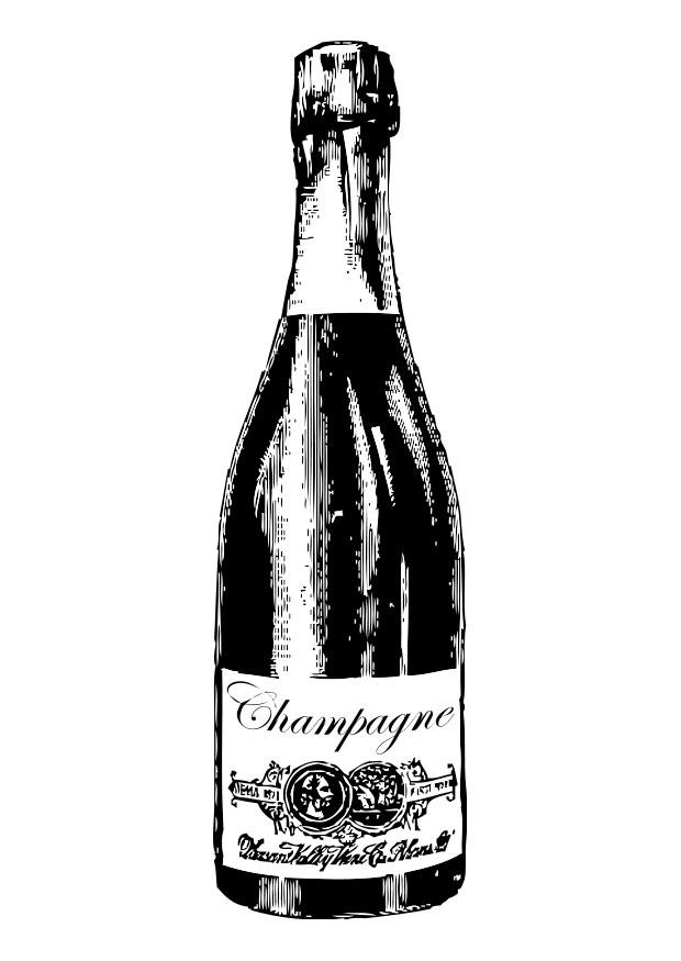 Fargeleggingsbilde champagne