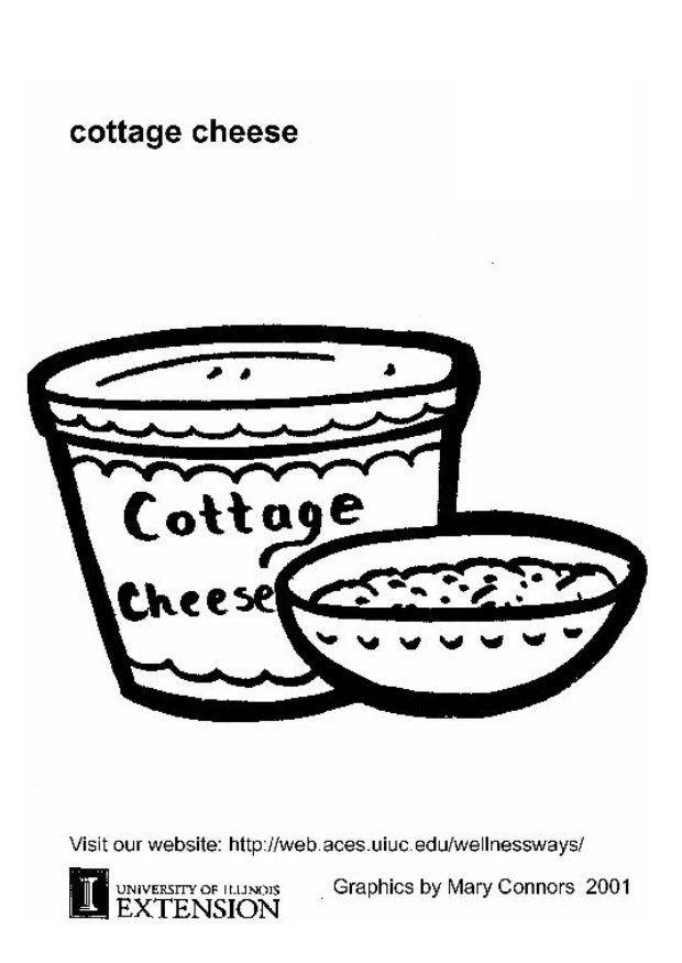 Fargeleggingsbilde cottage cheese