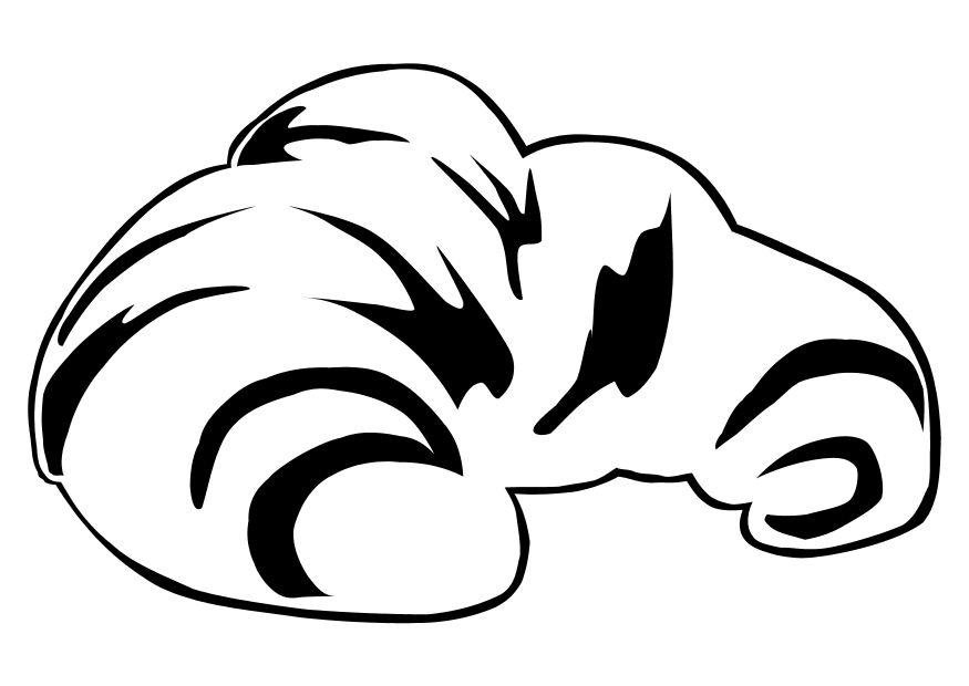 Fargeleggingsbilde croissant