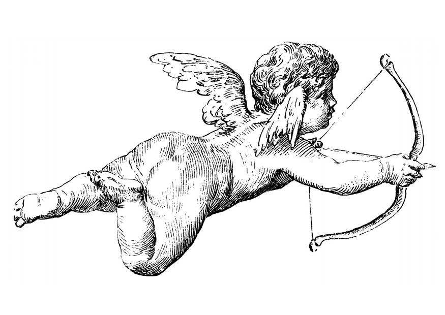 Fargeleggingsbilde cupido