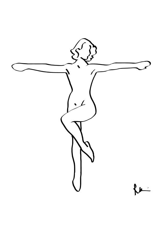 danser Fargeleggingsbilde danser
