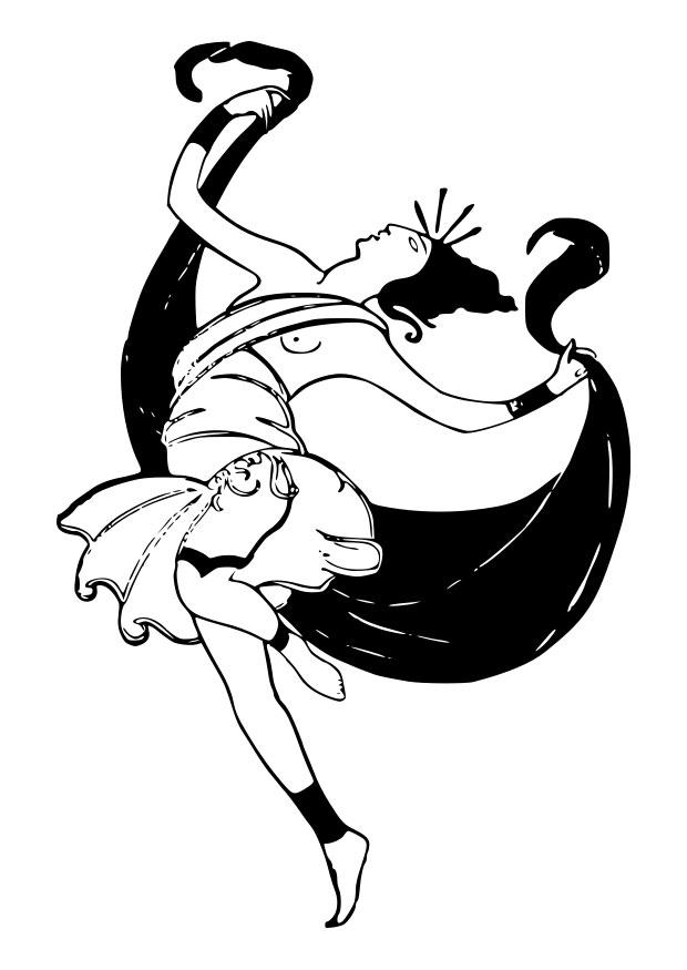 danser Fargeleggingsbilde danser