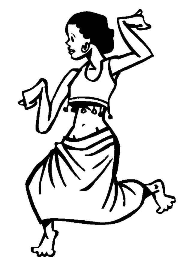 danser Fargeleggingsbilde danser
