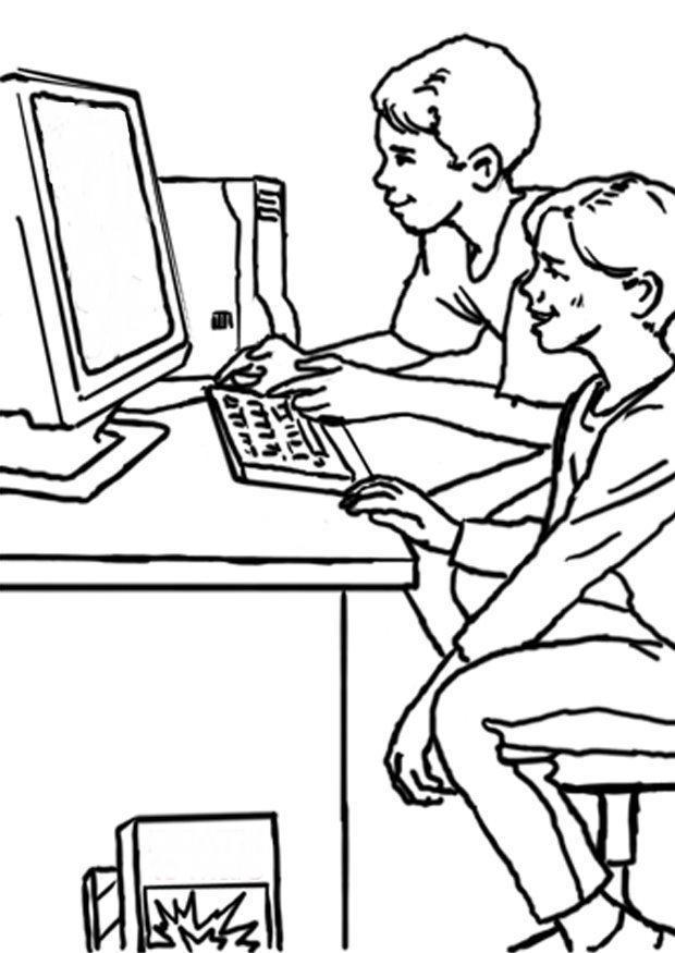 datamaskin Fargeleggingsbilde datamaskin