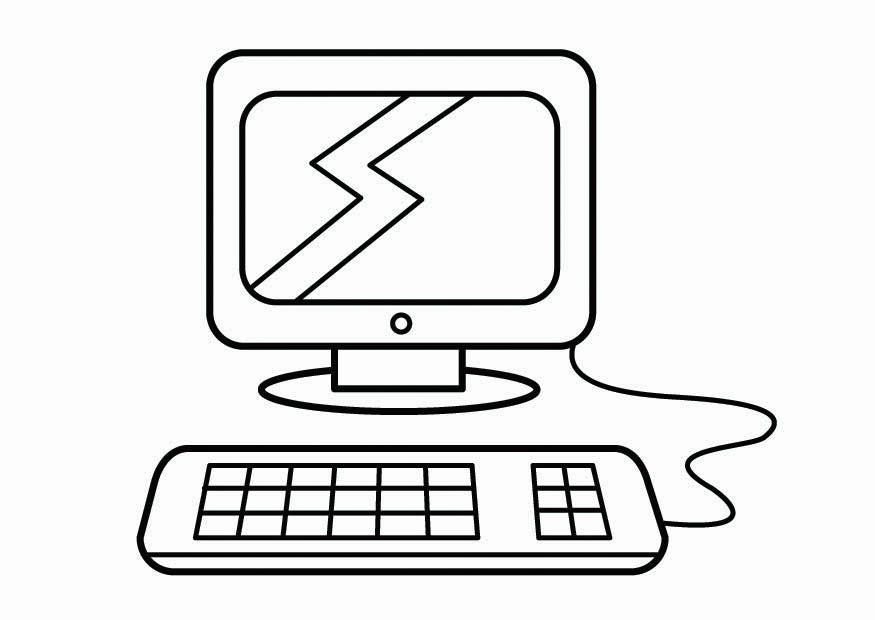 Fargeleggingsbilde datamaskinhjA¸rnet, forskningshjA¸rnet