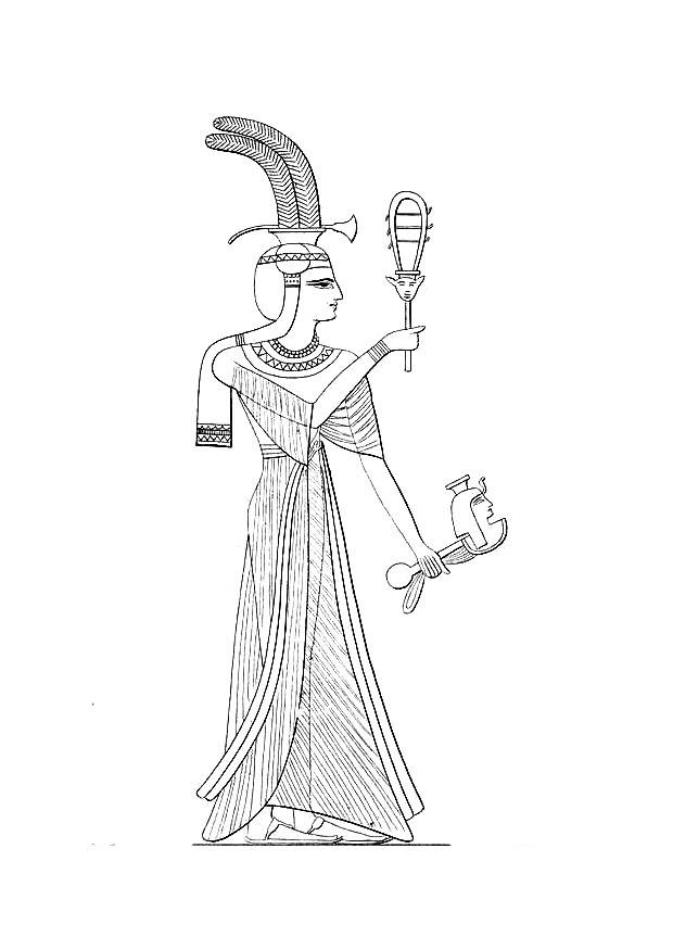 Fargeleggingsbilde datter til ramses ii