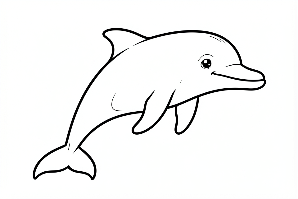 Fargeleggingsbilde delfin