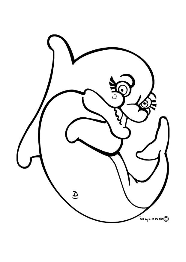 delfin Fargeleggingsbilde delfin