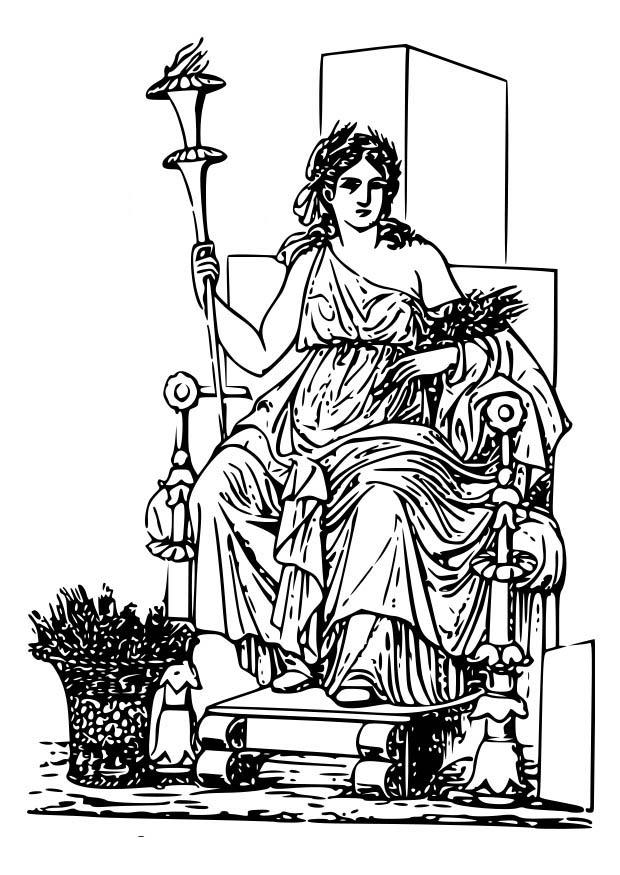 Fargeleggingsbilde demeter