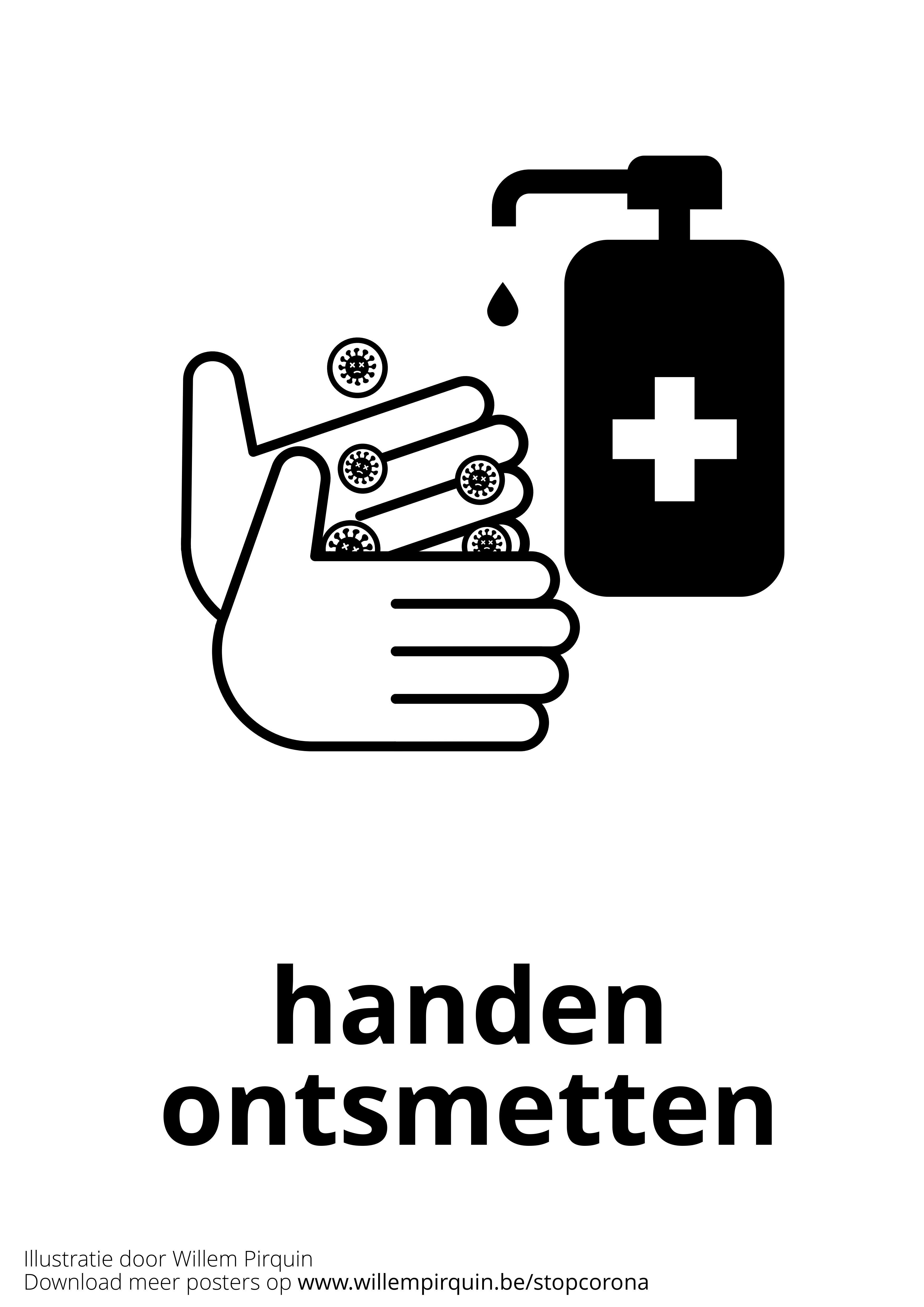 Fargeleggingsbilde desinfisere hendene