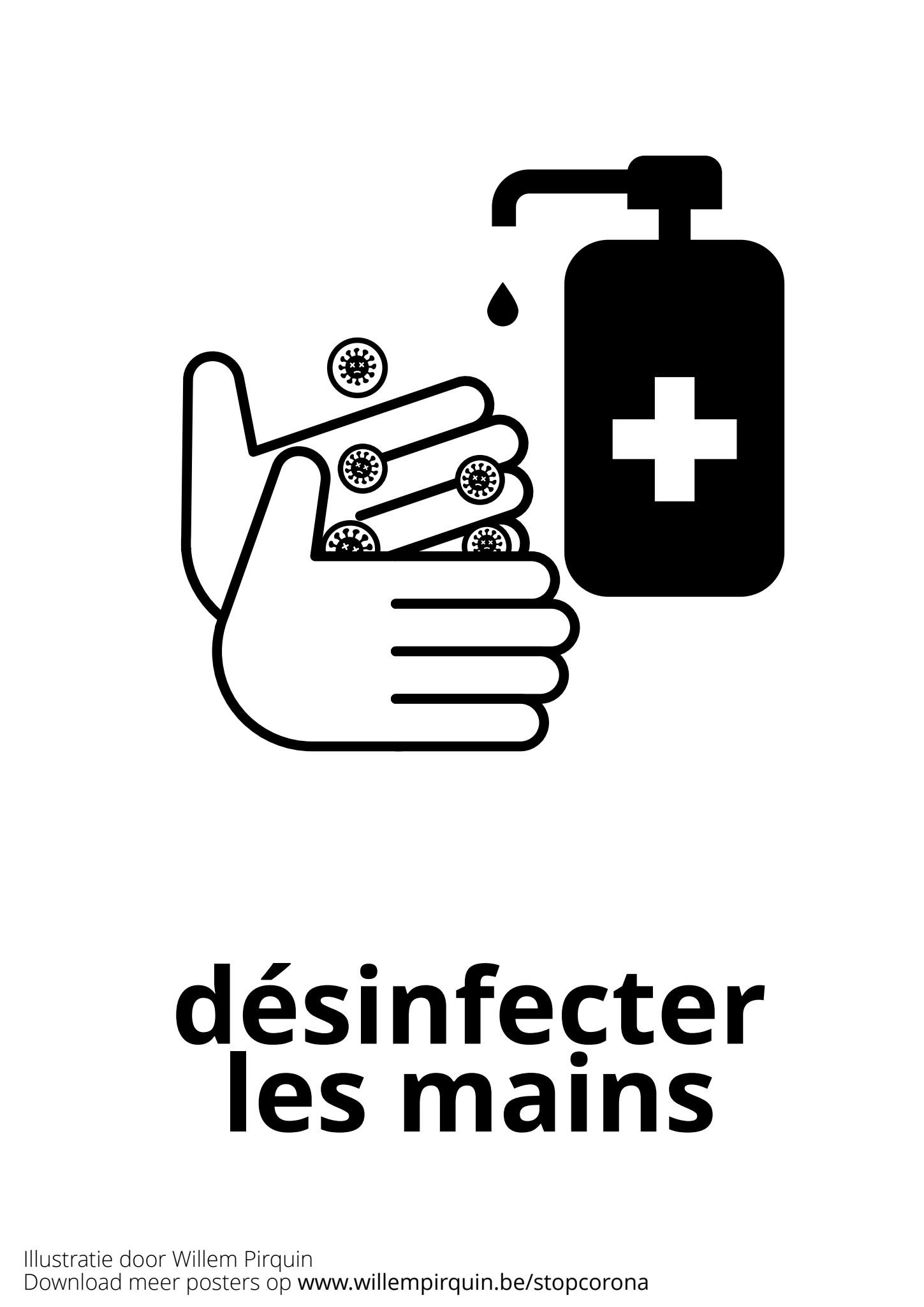 desinfisere hendene Fargeleggingsbilde desinfisere hendene