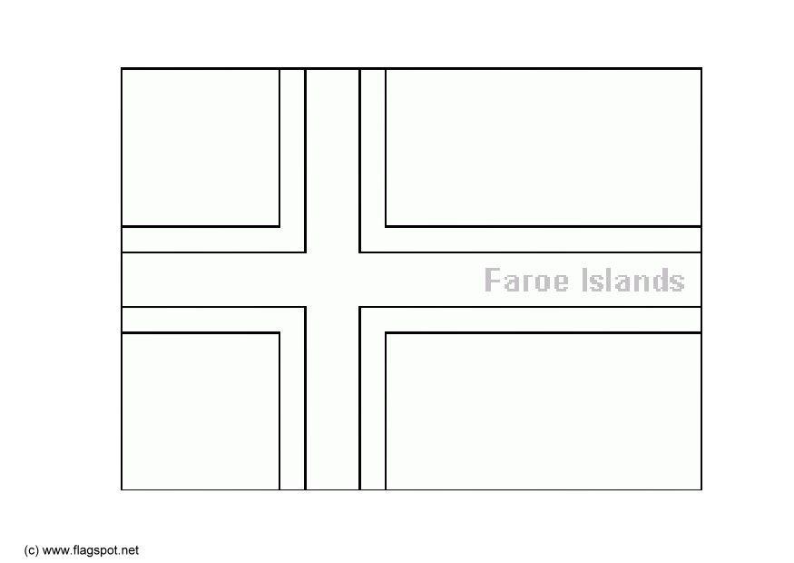 Fargeleggingsbilde det fA¦rA¸yiske flagget