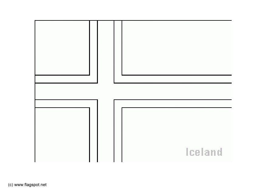Fargeleggingsbilde det islandske flagget