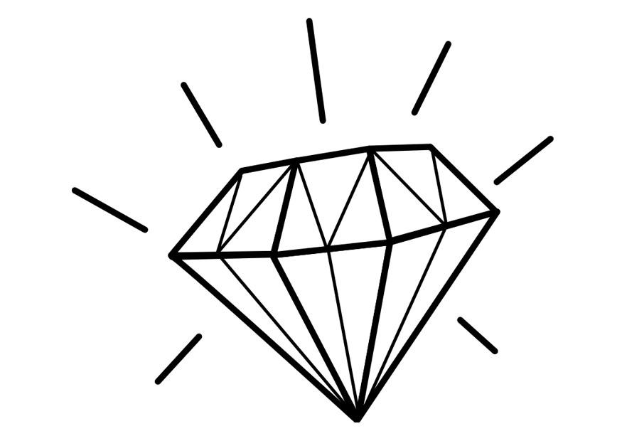 diamant Fargeleggingsbilde diamant