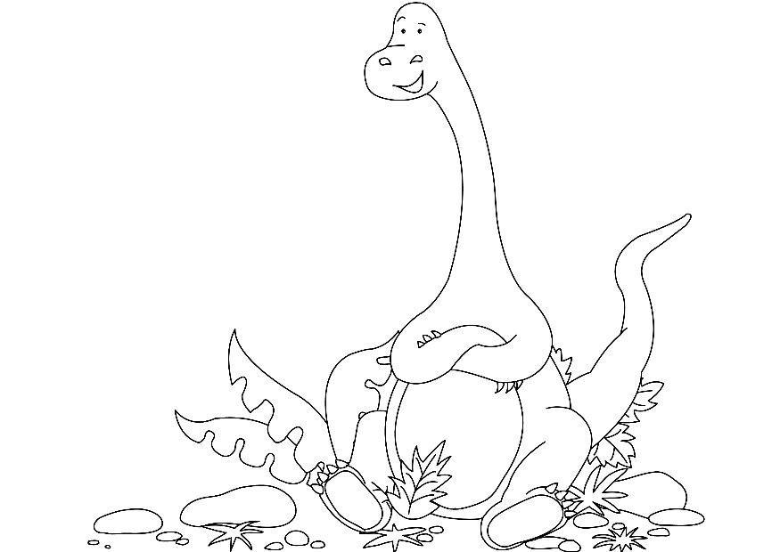 Fargeleggingsbilde dinosaur