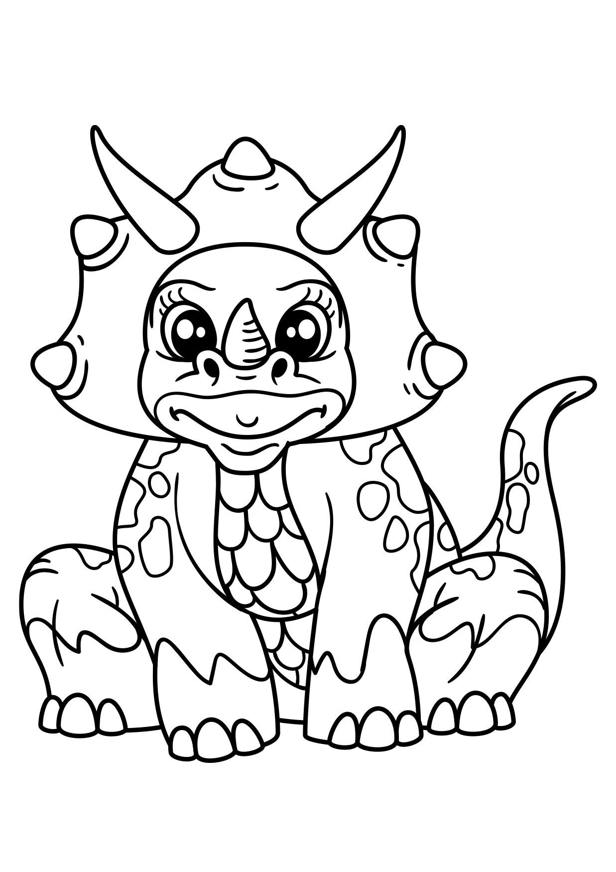 dinosaur jente Fargeleggingsbilde dinosaur jente