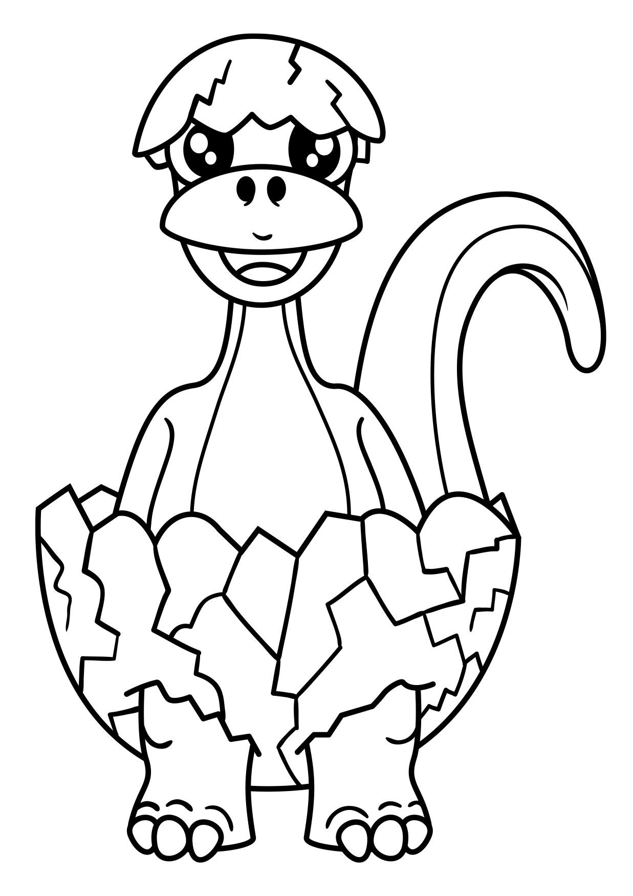 dinosaur klekker fra egg Fargeleggingsbilde dinosaur klekker fra egg