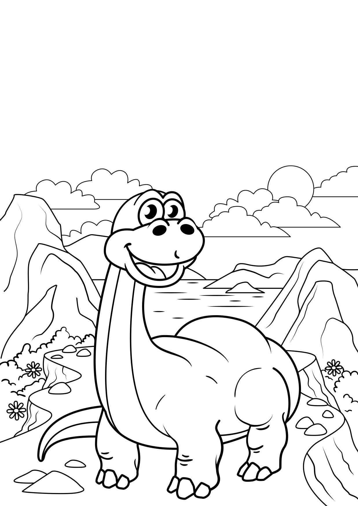 dinosaur pA¥ farten Fargeleggingsbilde dinosaur pA¥ farten