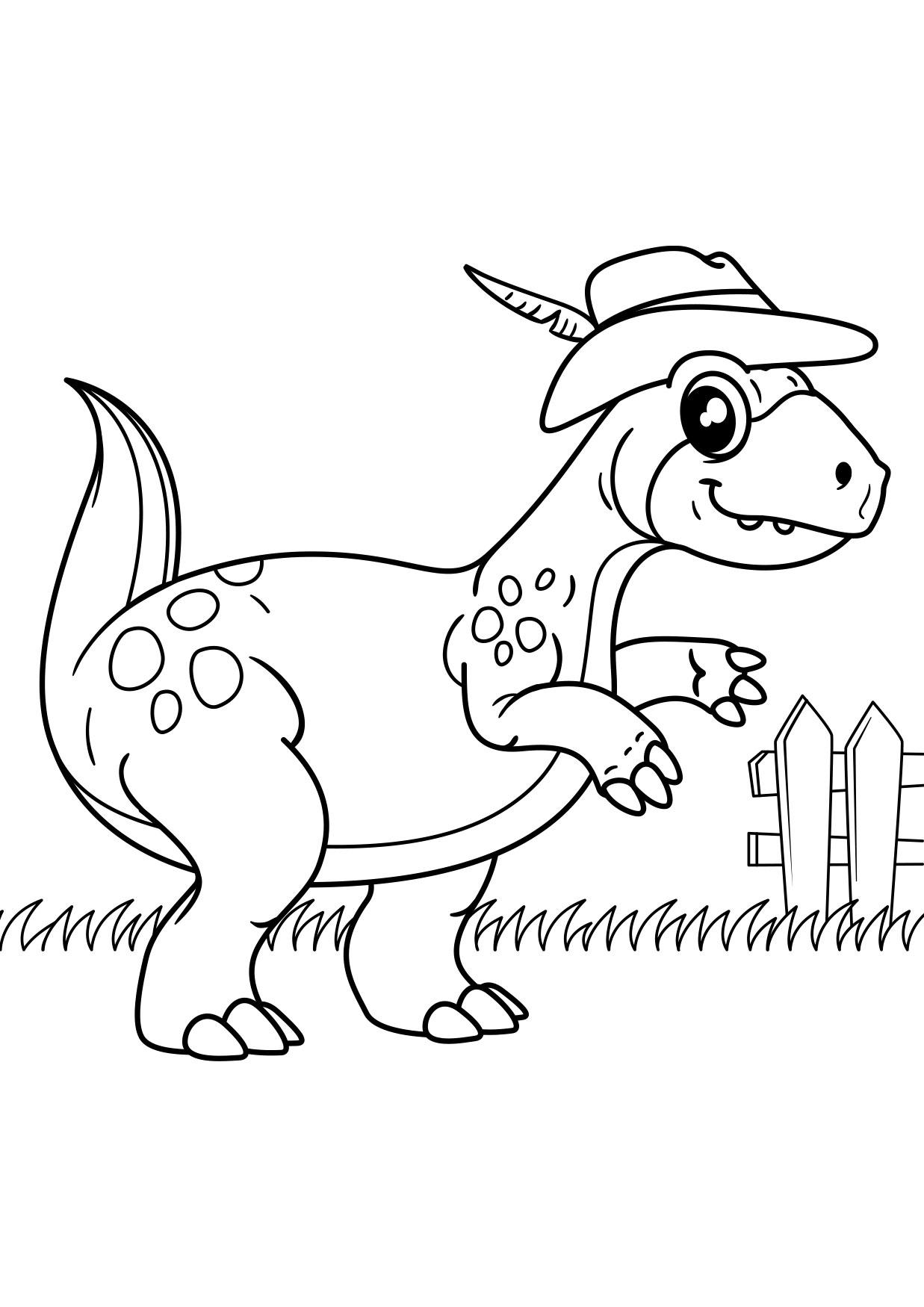 dinosauren gA¥r en tur Fargeleggingsbilde dinosauren gA¥r en tur