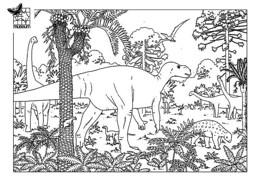 Fargeleggingsbilde dinosaurer