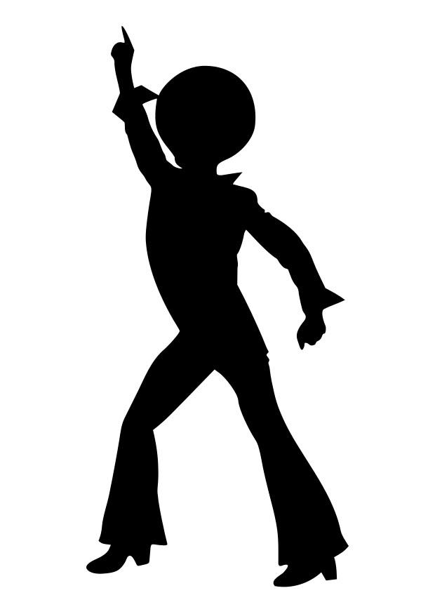 Fargeleggingsbilde disco danser