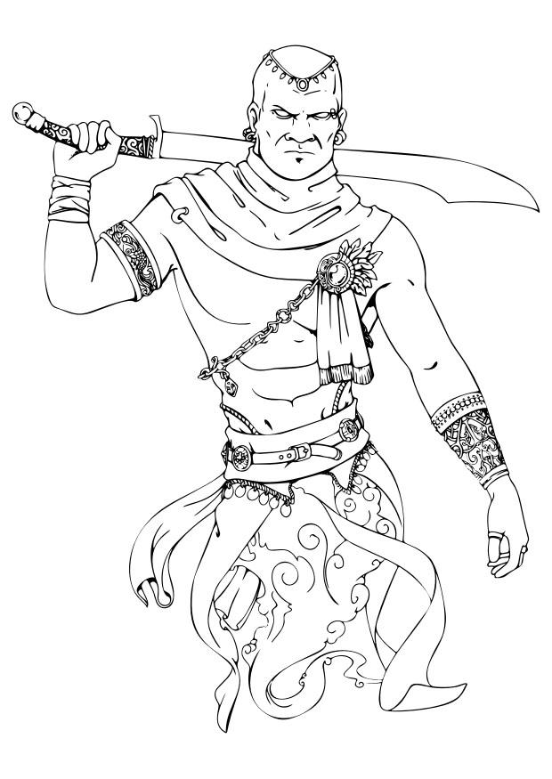Fargeleggingsbilde djinn