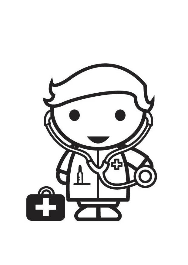 Fargeleggingsbilde doktor
