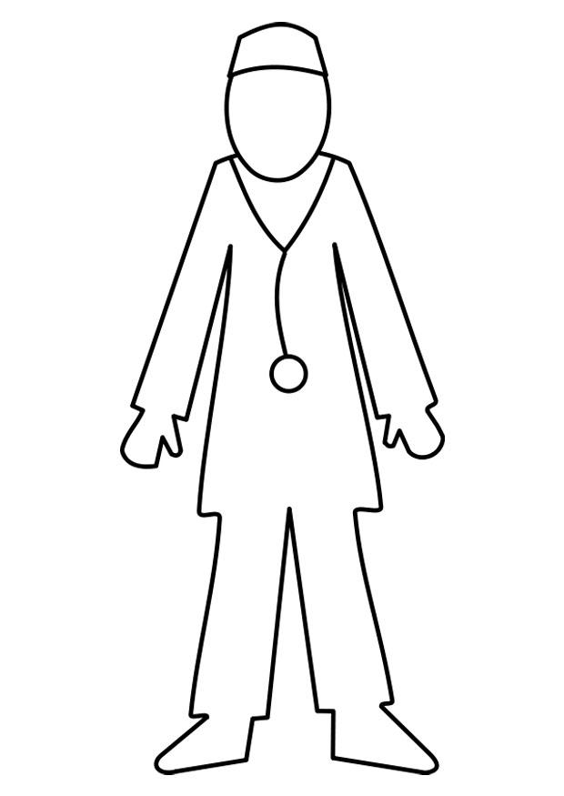 Fargeleggingsbilde doktor
