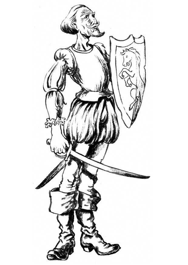 Fargeleggingsbilde don quijote