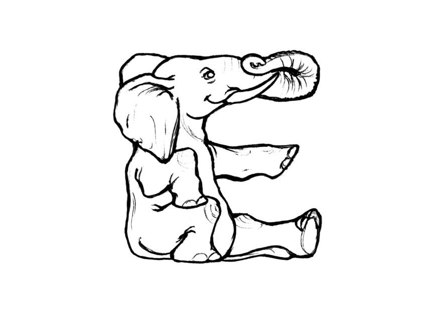 e-elephant Fargeleggingsbilde e-elephant